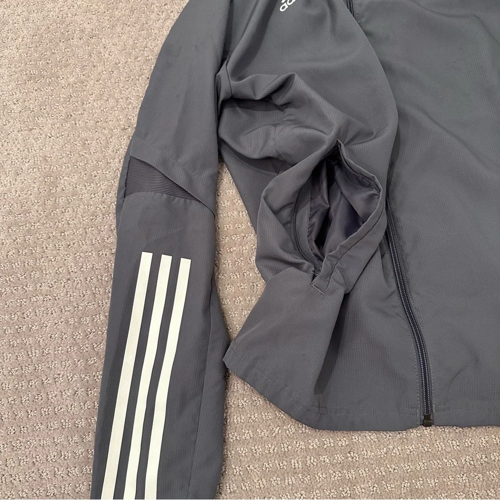 Adidas Aeroready Germany National Team Full-Zip Jacket, Gray and White, Small - Picture 8 of 12